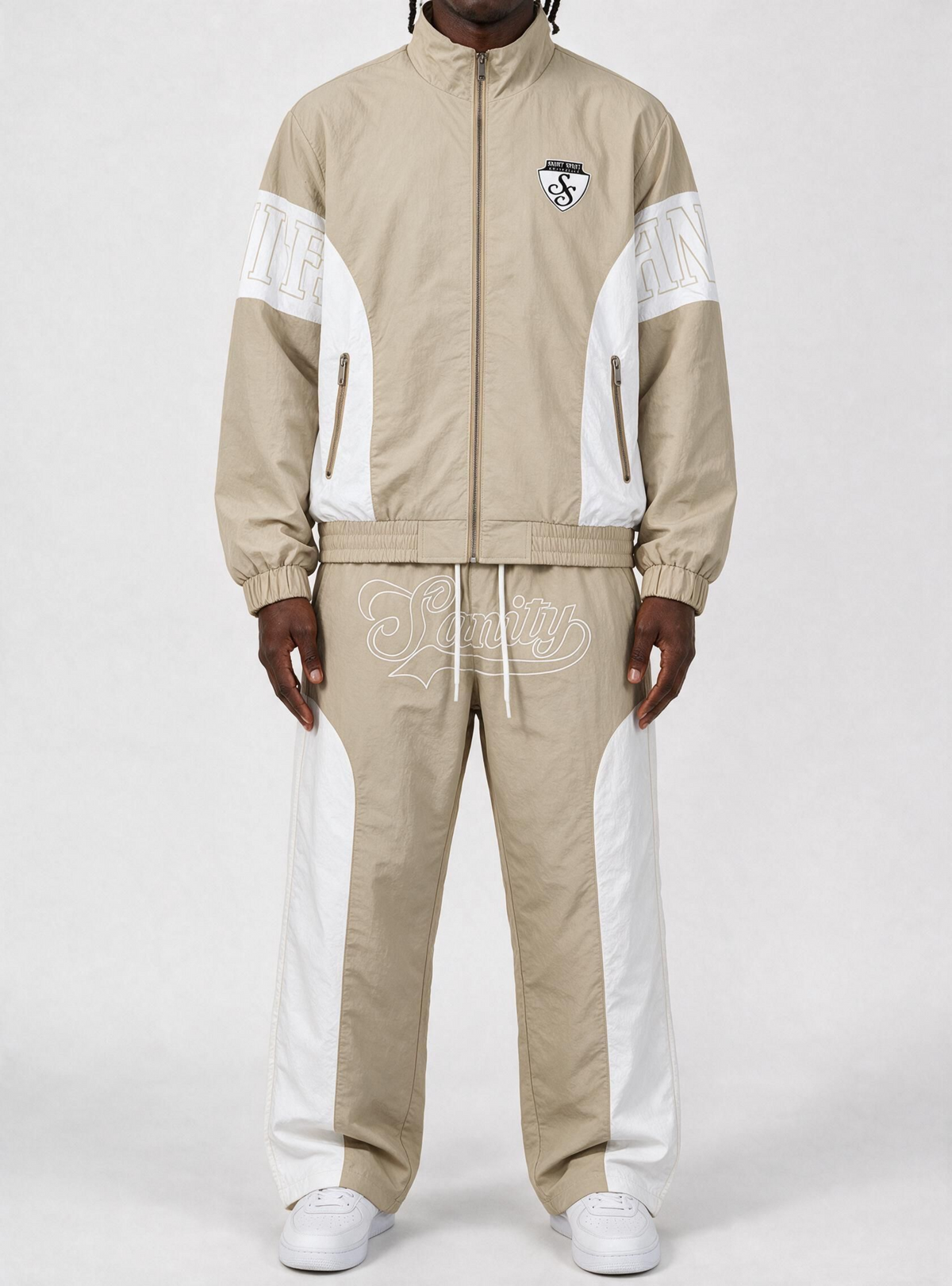 Politics Track Suit - Sanity Varsity - Sand Beige - SB02