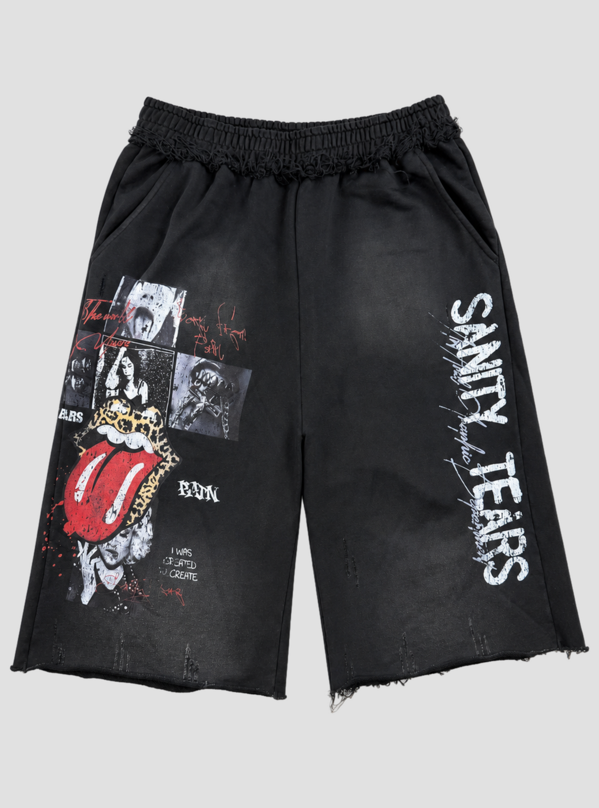 Politics Shorts - Sanity Tears - Capri - Black Wash - STC-BK01