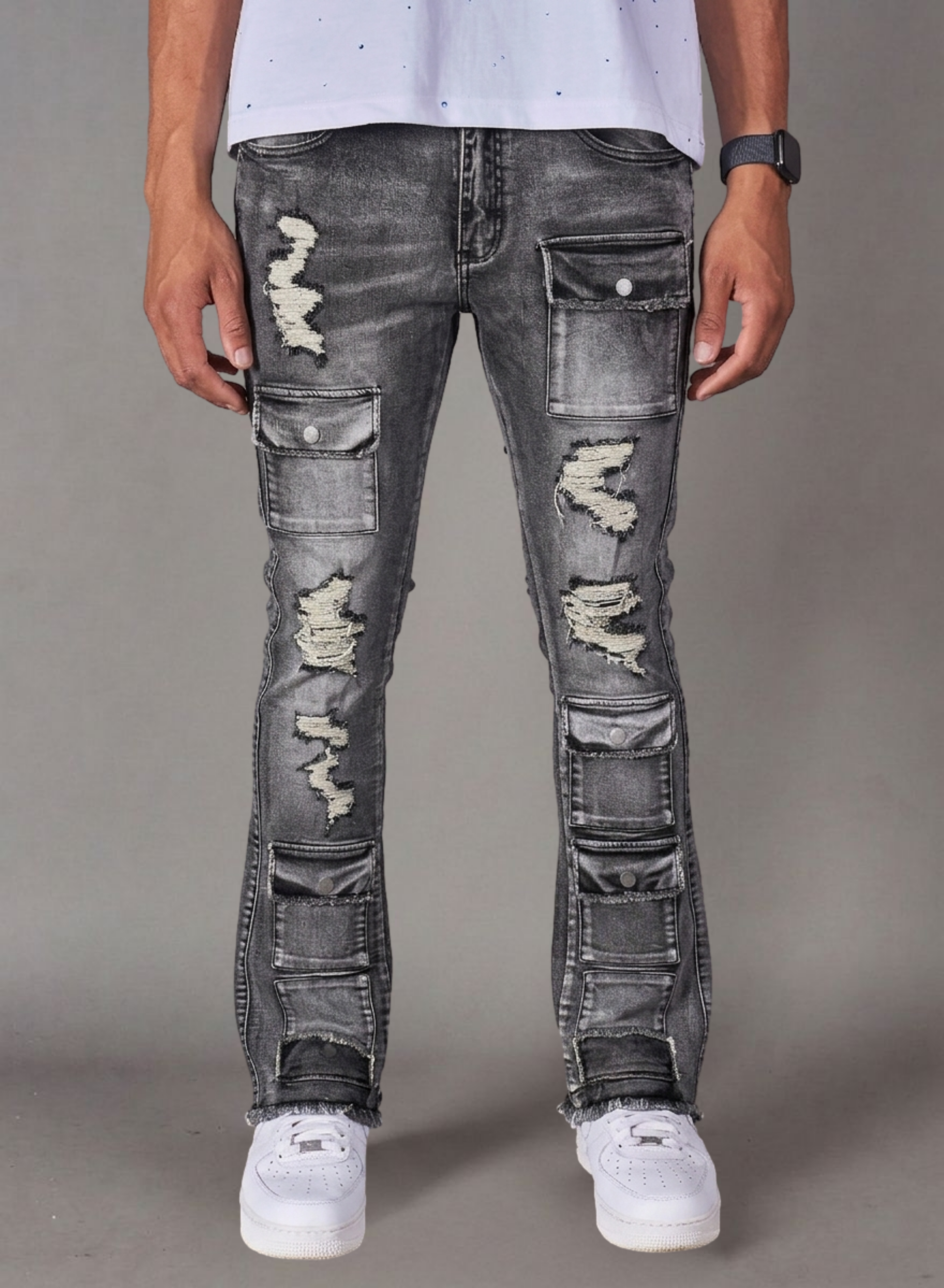 Politics Jeans - Grey Wash - Stacked Fit - SPR-21
