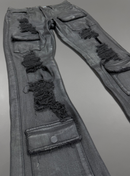 Politics Jeans - Jet Black Waxed denim - Stacked Fit - SPR-20