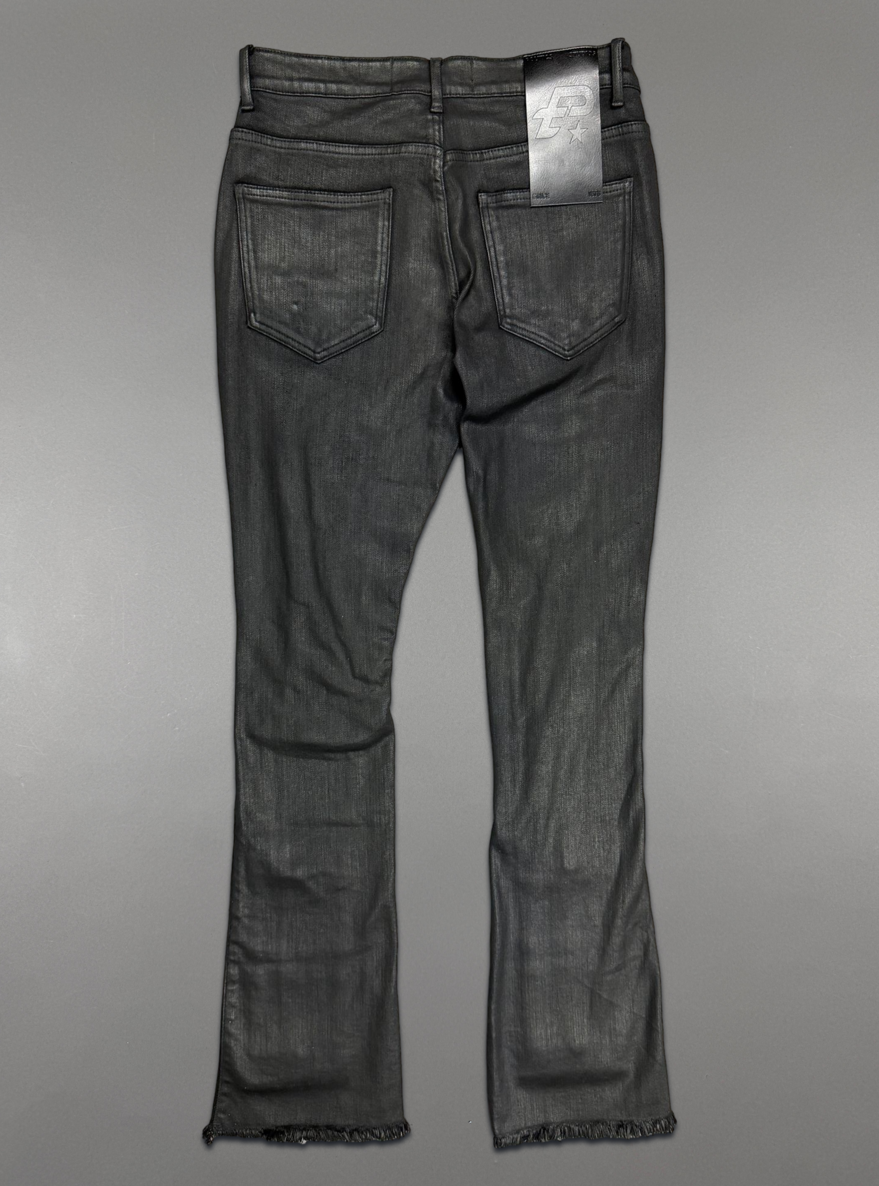 Politics Jeans - Jet Black Waxed denim - Stacked Fit - SPR-20