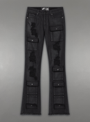 Politics Jeans - Jet Black Waxed denim - Stacked Fit - SPR-20