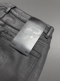 Politics Jeans - Jet Black Waxed denim - Stacked Fit - SPR-20