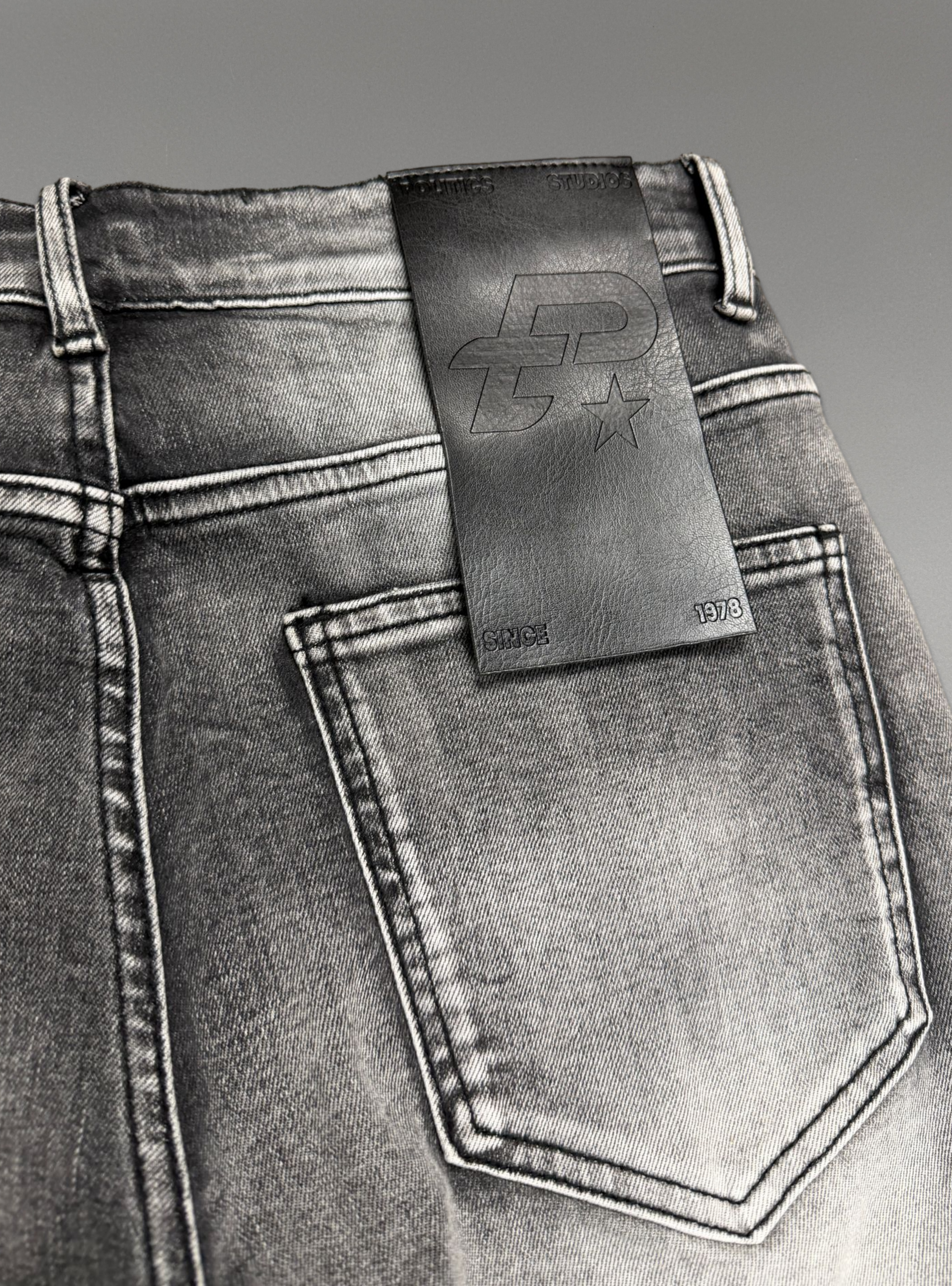Politics Skinny Jeans — Grey Wash