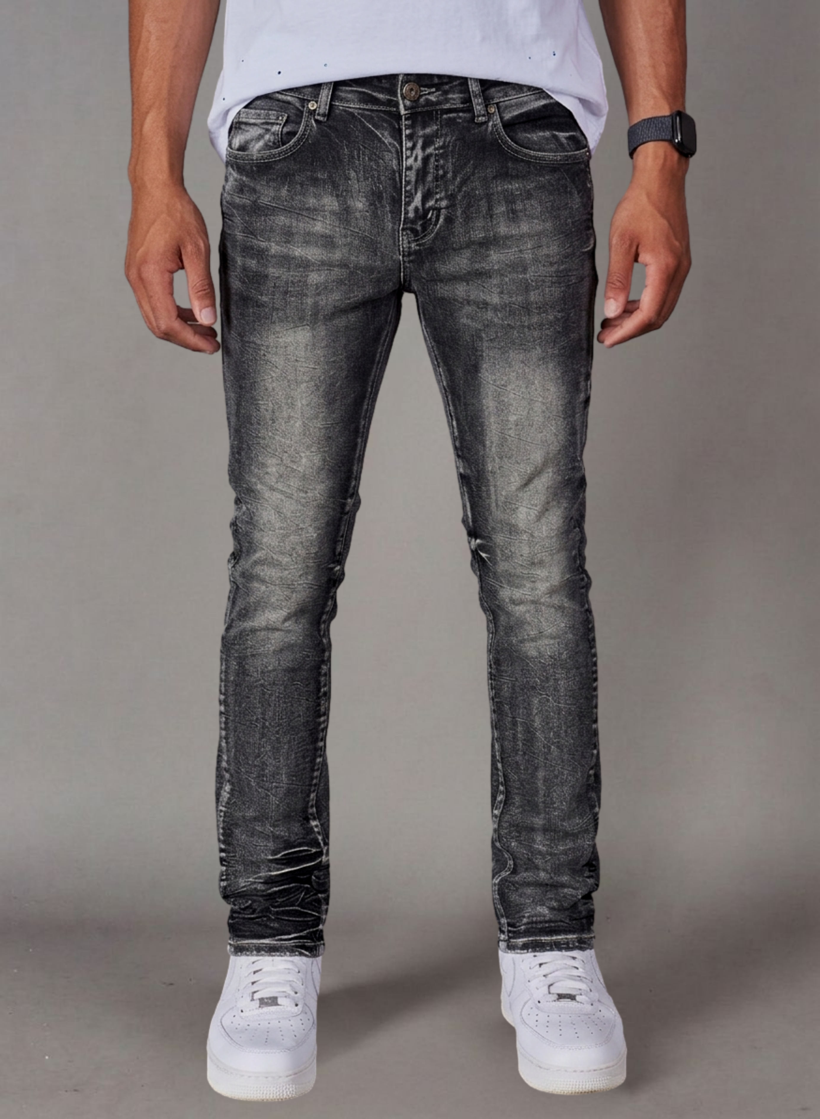 Politics Skinny Jeans — Grey Wash