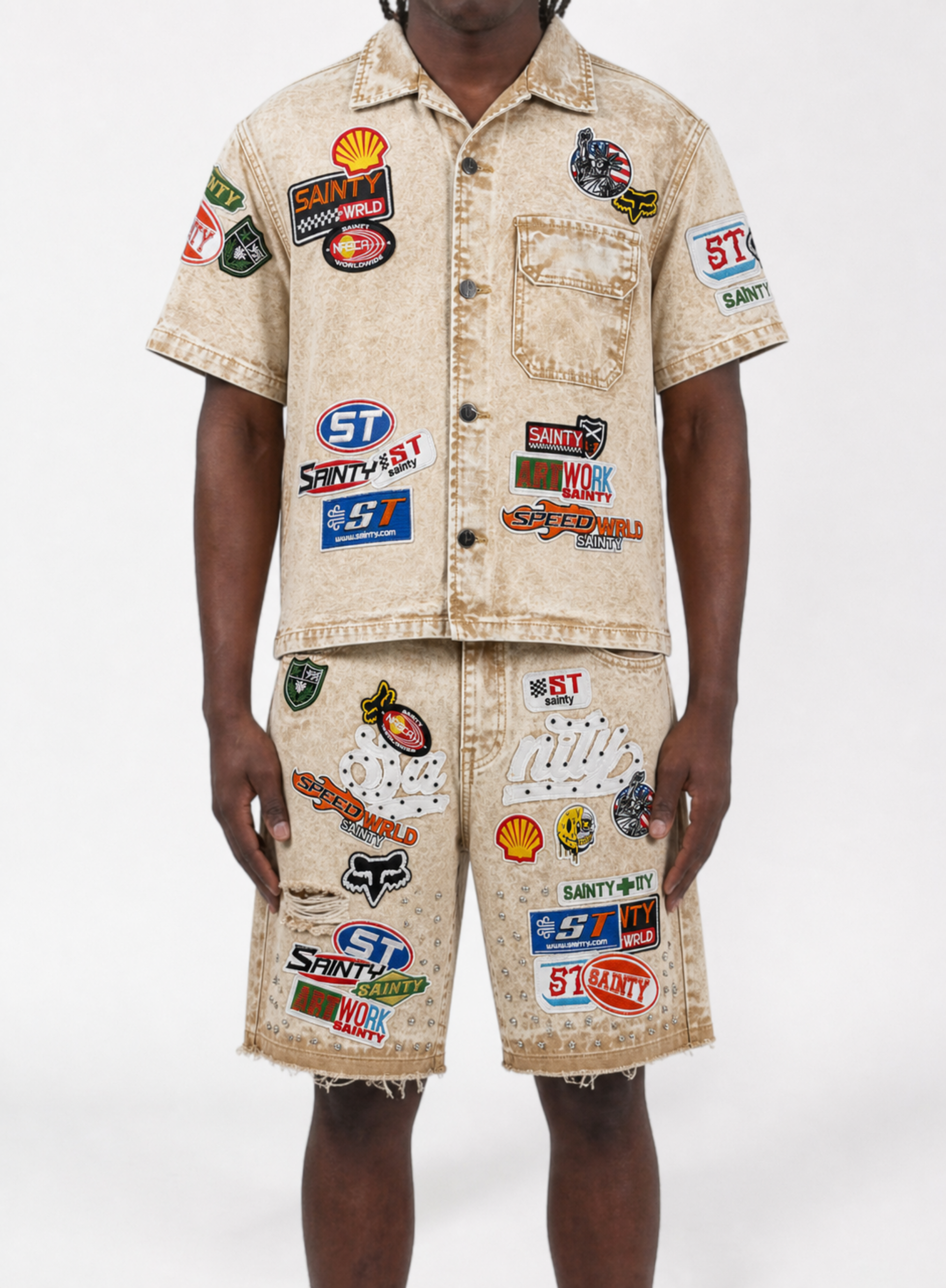Politics - Denim Shirt- Khaki Wash - Spr 95