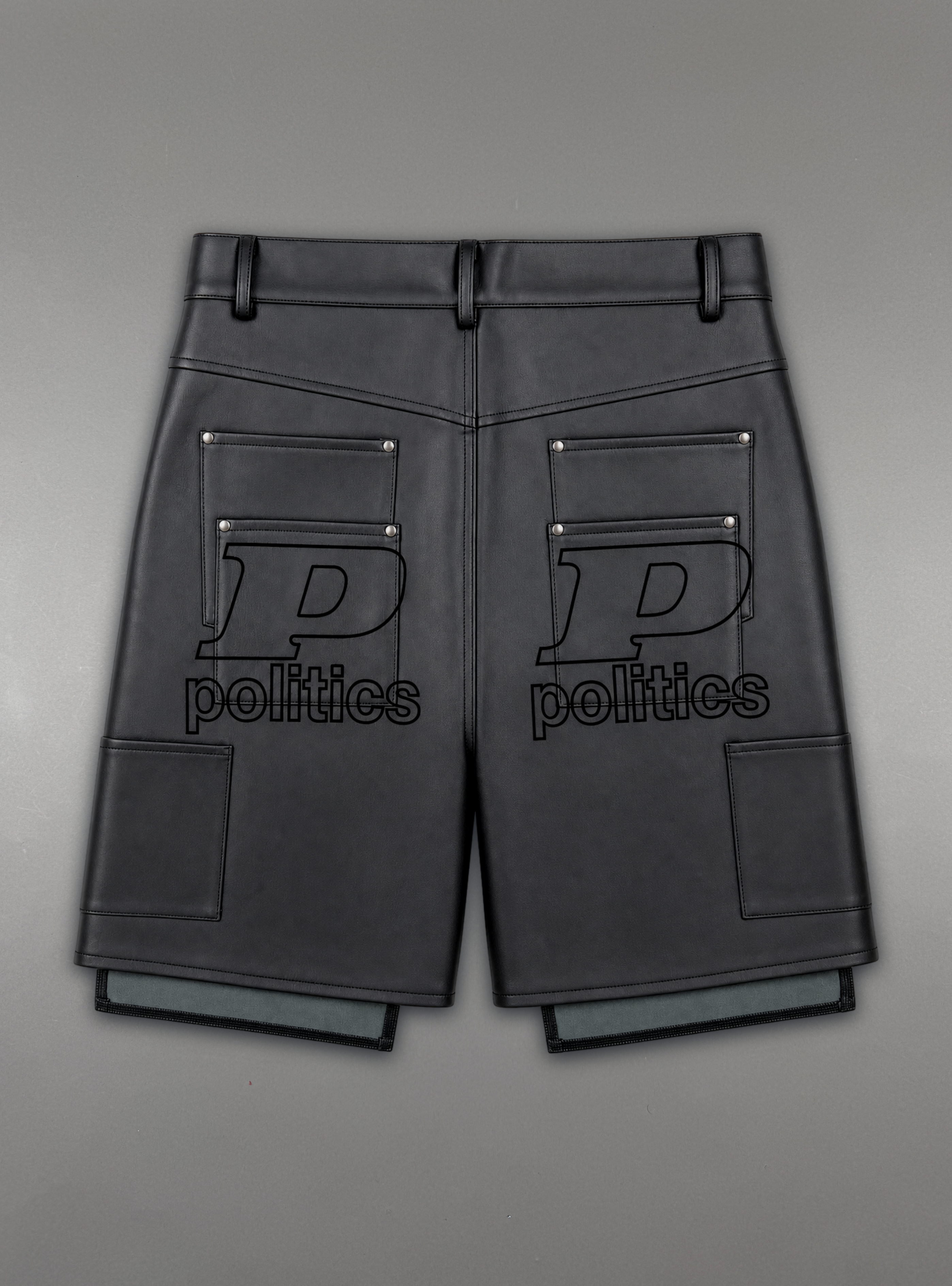 Politics Shorts - Velo - Black Leather - 05
