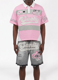 Politics T-Shirt - Pink And White - SPR26-85