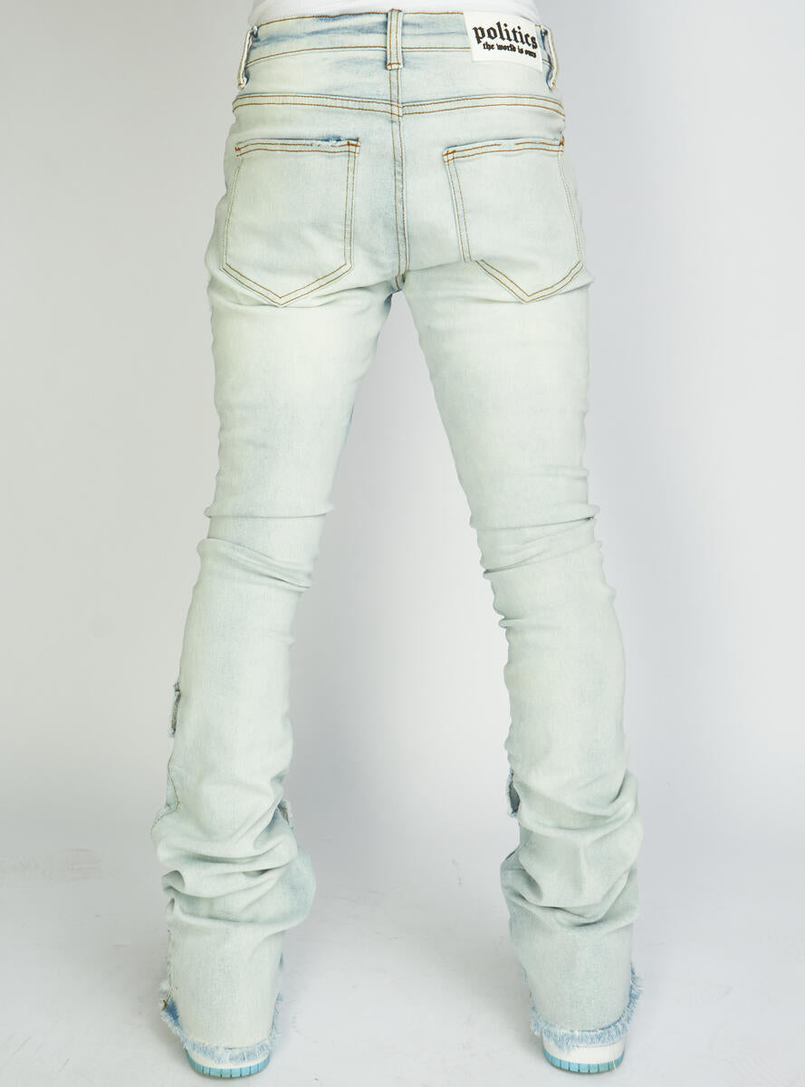 Politics Jeans - Super Stacked Cargo - Light Blue - Marcel513