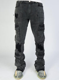 Politics Jeans - Stacked Cargo Flare - Otto - Black Acid  - 503