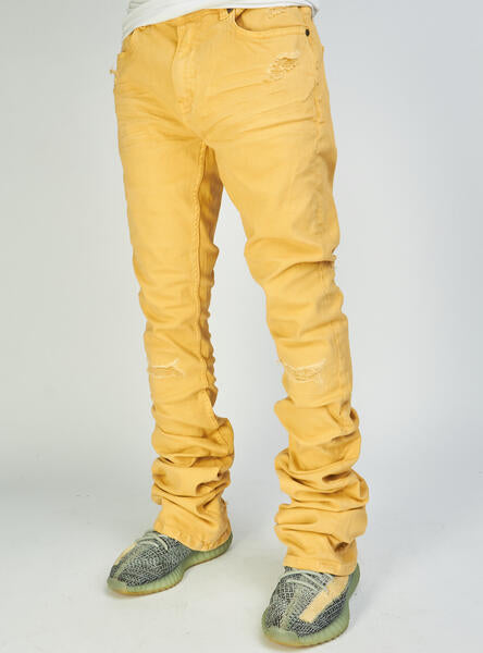 Politics Jeans - Super Stacked Skinny Flare 38" Inseam - Scott - Khaki Wash - 503