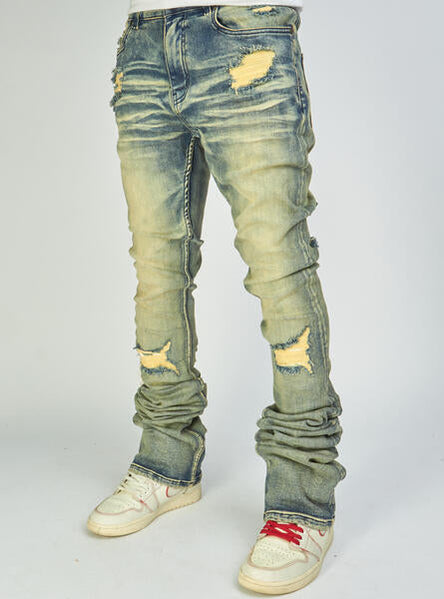 Politics Jeans - Super Stacked Skinny Flare 38" Inseam - Scott - Vintage Wash - 501