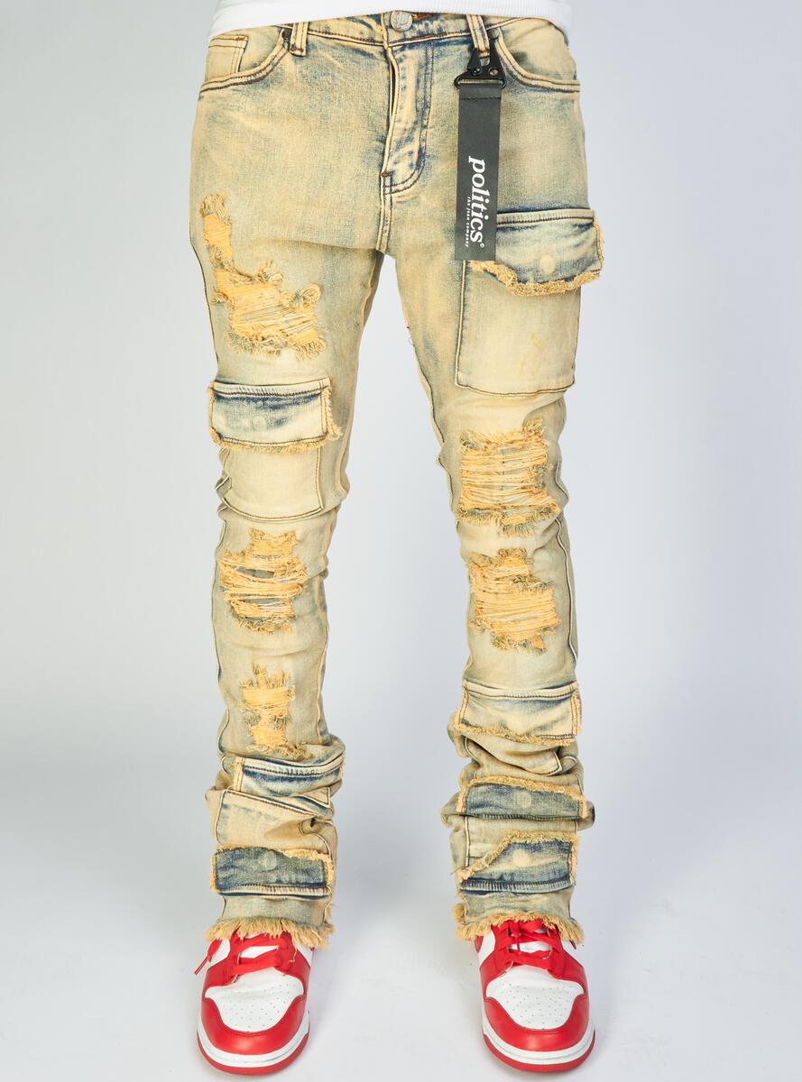 Politics Jeans - Super Stacked Cargo - Dark Vintage  - Marcel516