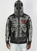 Politics Hoodie - Rhinestone Skeleton - Black - Gola351 - Politics