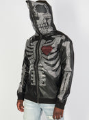 Politics Hoodie - Rhinestone Skeleton - Black - Gola351 - Politics