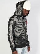 Politics Hoodie - Rhinestone Skeleton - Black - Gola351 - Politics