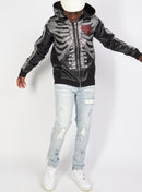 Politics Hoodie - Rhinestone Skeleton - Black - Gola351 - Politics