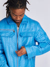 Politics Jacket - Cargo Zip-Up PU Leather - Murphy - Blue- 573