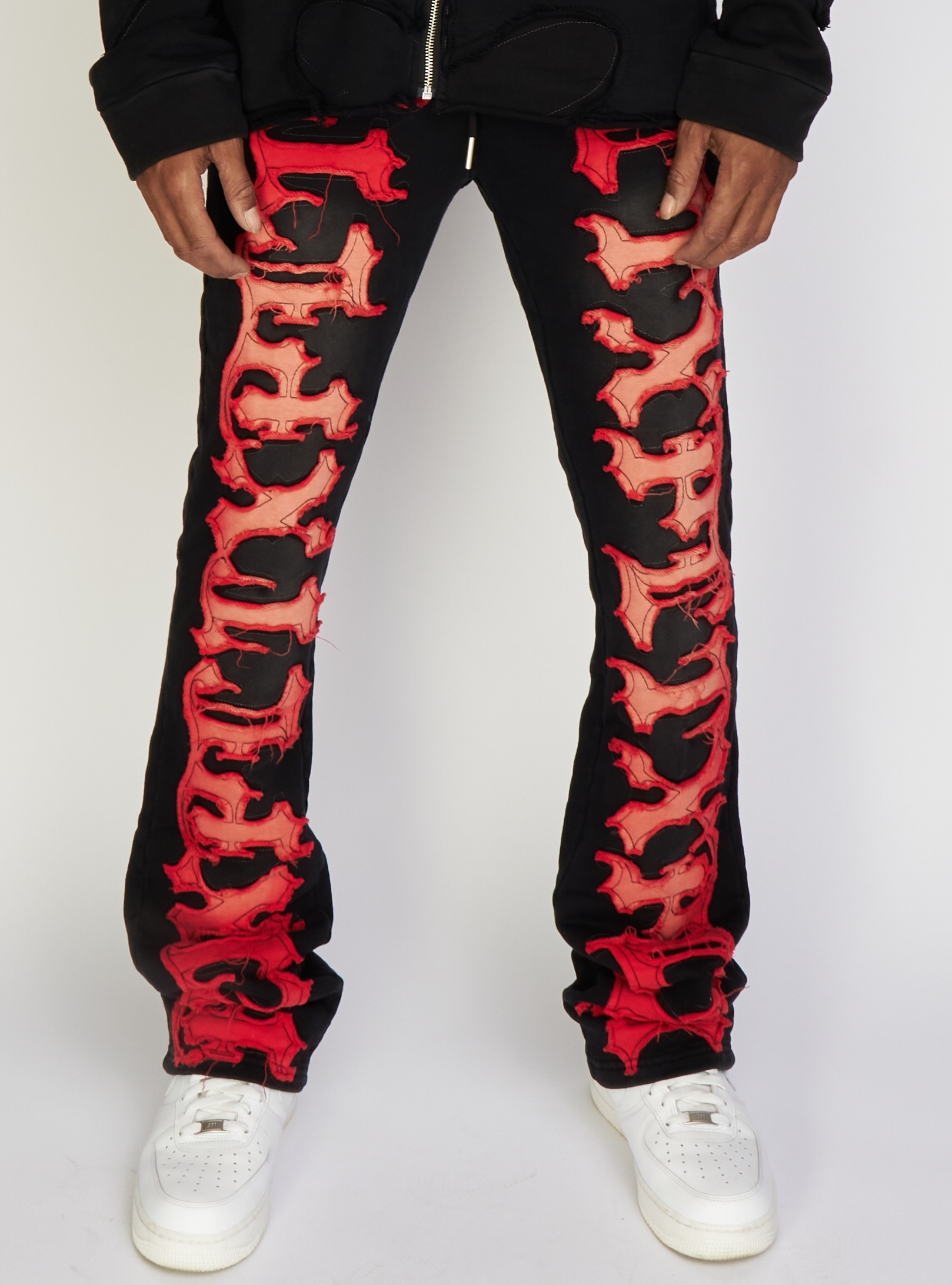 Politics Sweatpants - Hale - Black and Red - 705