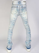 Politics Jeans - Embroidered Skinny Stacked Flare Mac - Light Blue  - 514