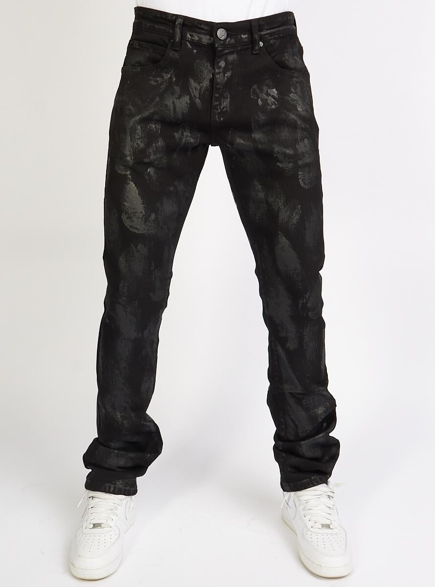 Politics Jeans - Bradley - Paint Splat Stacked - Black - 501