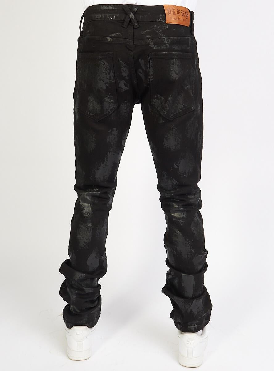 Politics Jeans - Bradley - Paint Splat Stacked - Black - 501 - Politics