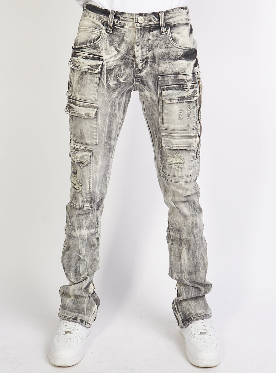 Politics Jeans - Murph - Skinny Stacked - Grey Storm - 501 - Politics