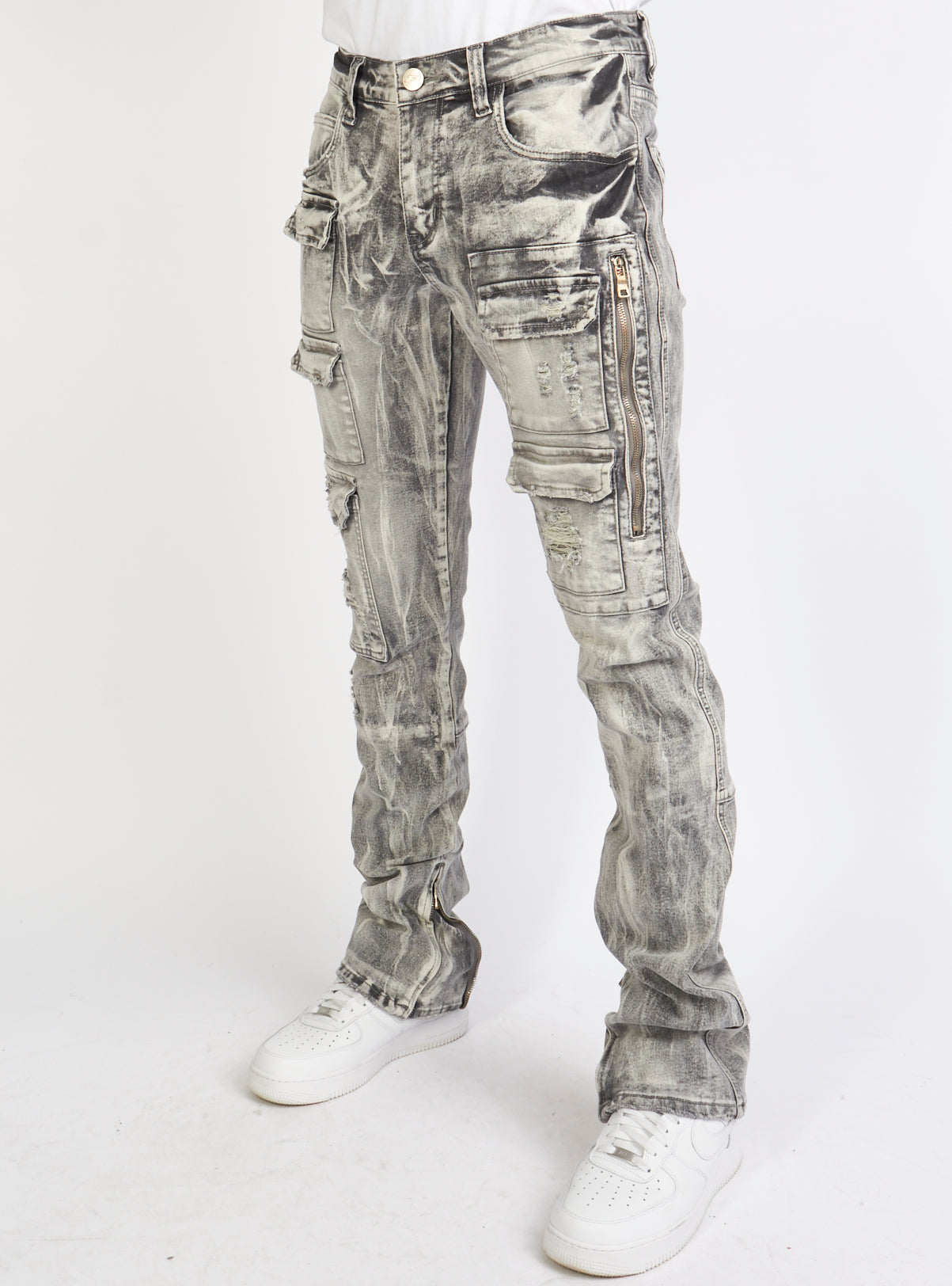 Politics Jeans - Murph - Skinny Stacked - Grey Storm - 501 - Politics