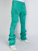 Politics Jeans - Super Stacked Cargo - Teal  - Marcel501