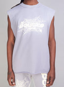 Politics Tank Top - Isaacs - Grey And Cream  - 092