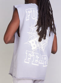 Politics Tank Top - Isaacs - Grey And Cream  - 092