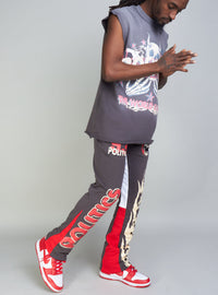 Politics Sweatpants - Stockten - Grey, Red And Tan - 702