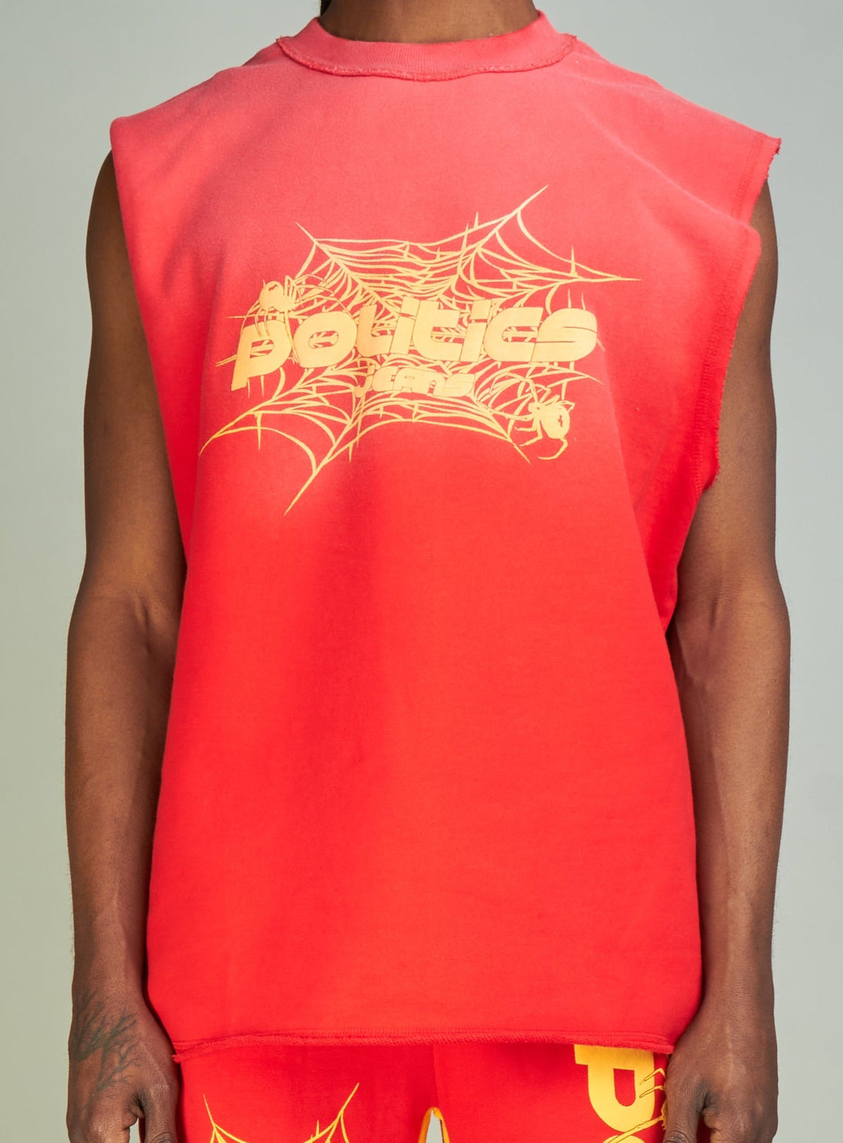Politics Tank Top - Isaacs - Red And Orange - 093