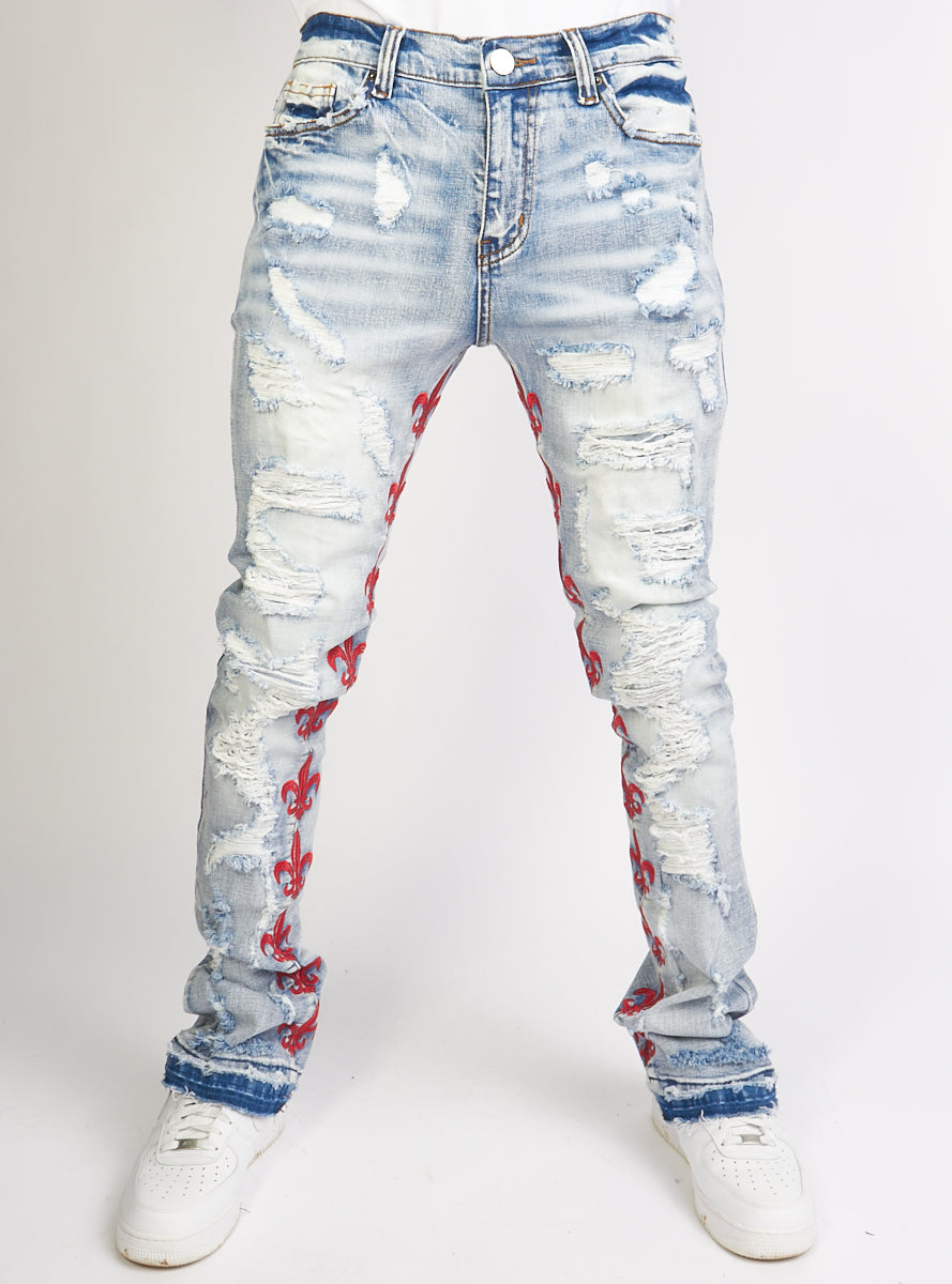 Politics Jeans - Barlow - Stacked - Light Blue - 508 - Politics