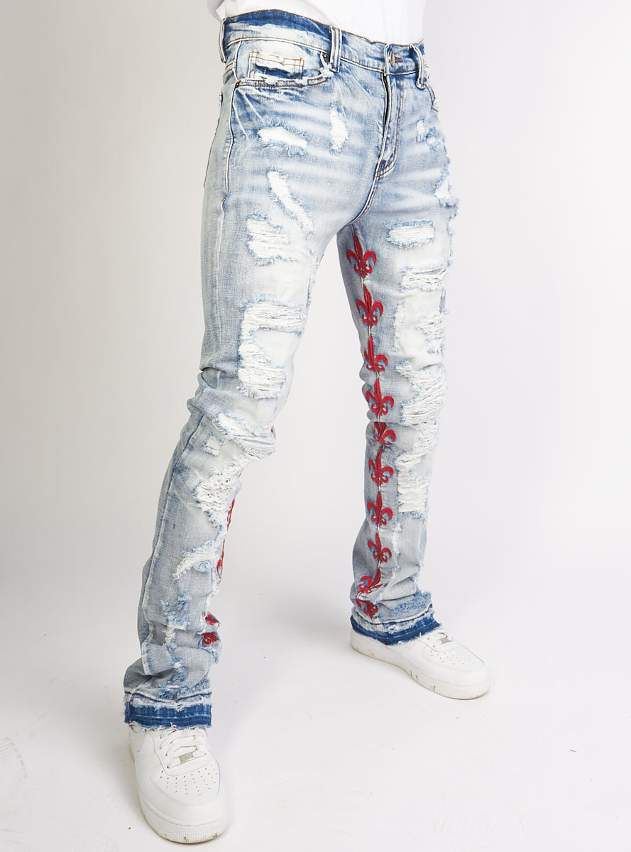 Politics Jeans - Barlow - Stacked - Light Blue - 508 - Politics