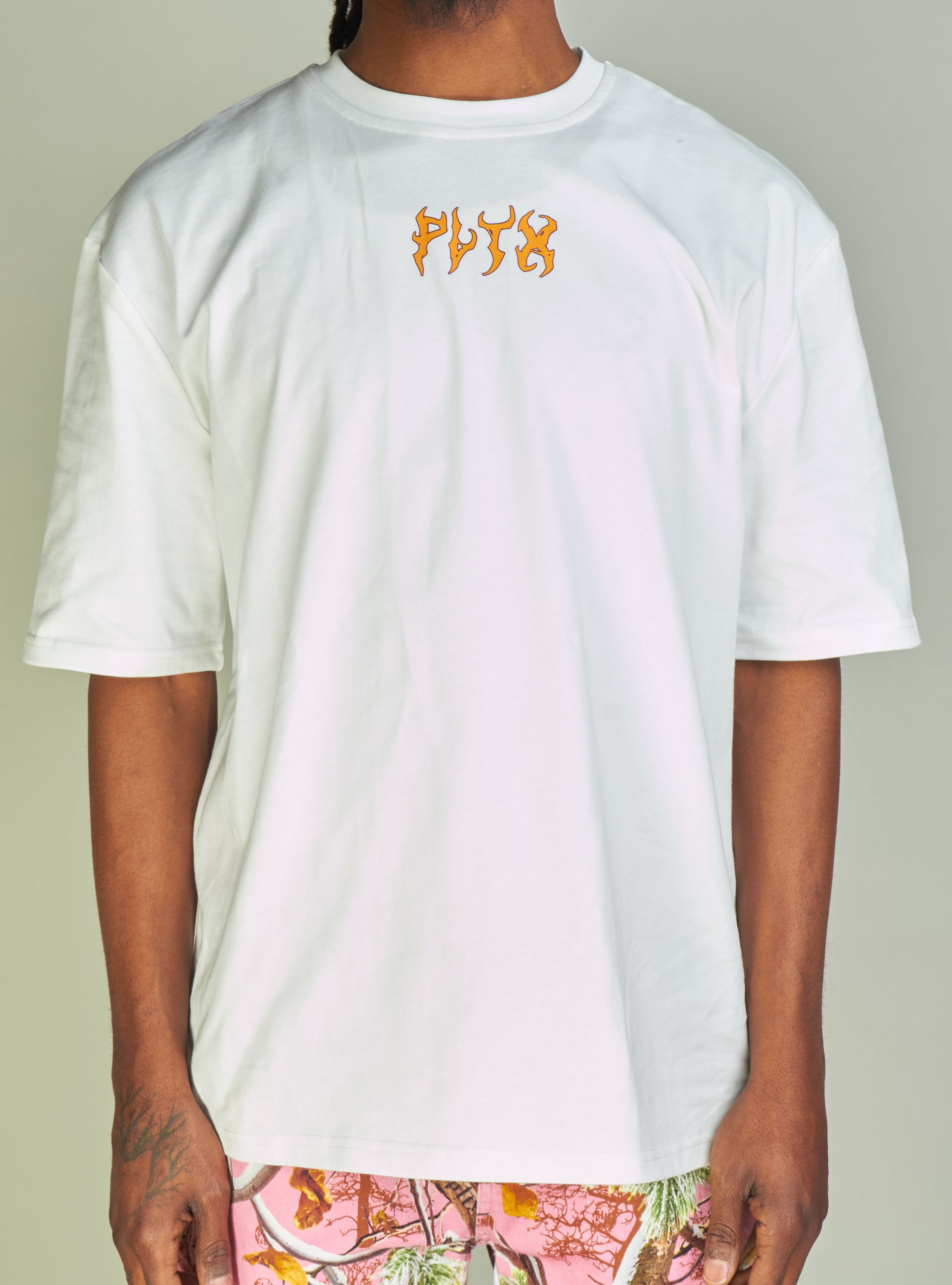 Politics T-Shirt - Mott - White and Pink - 901