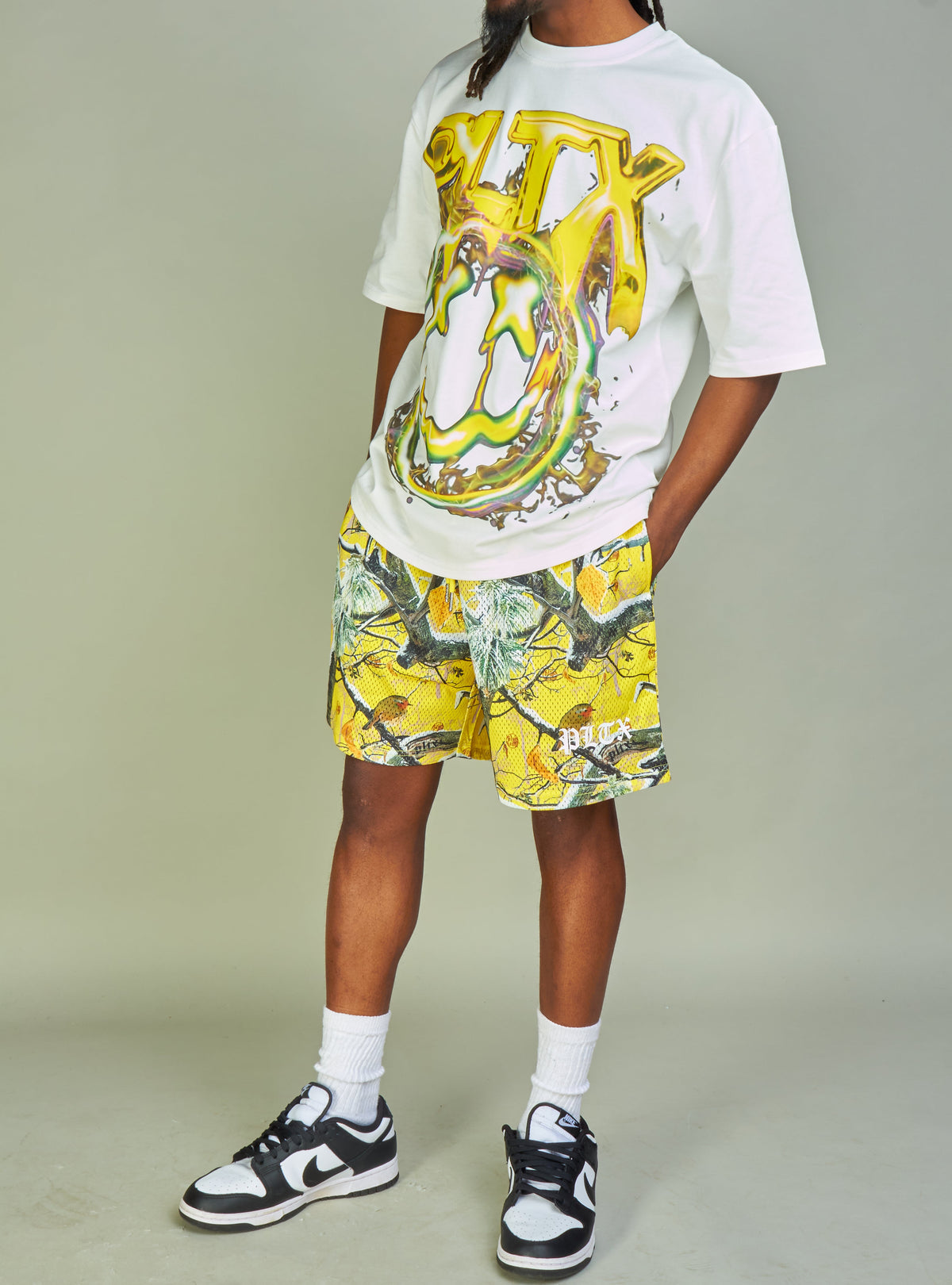 Politics T-Shirt - Mott - White and Yellow - 904