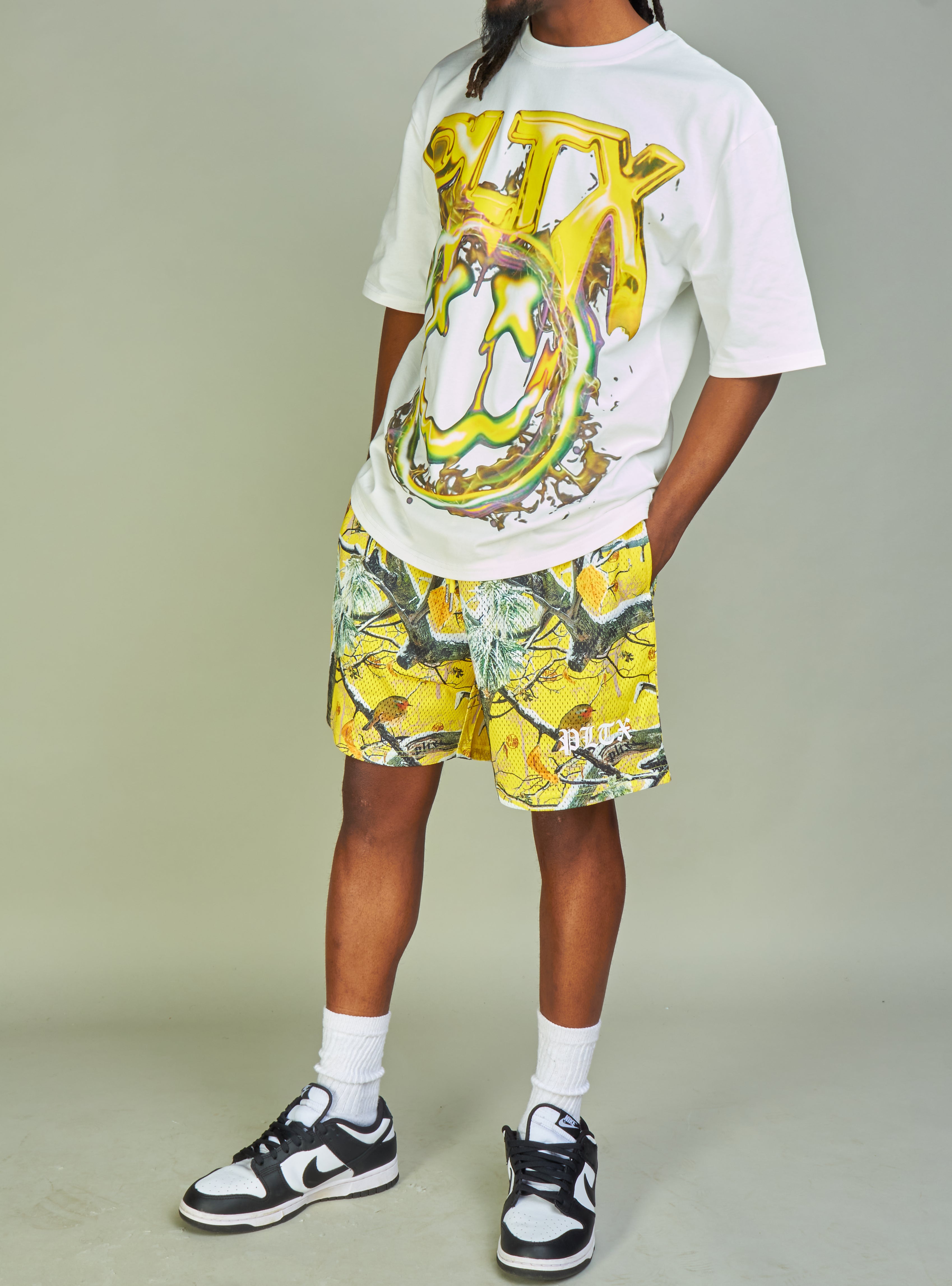Politics T-Shirt - Mott - White and Yellow - 904