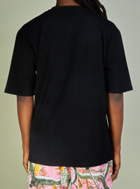 Politics T-Shirt - Mott - Black and Pink - 903
