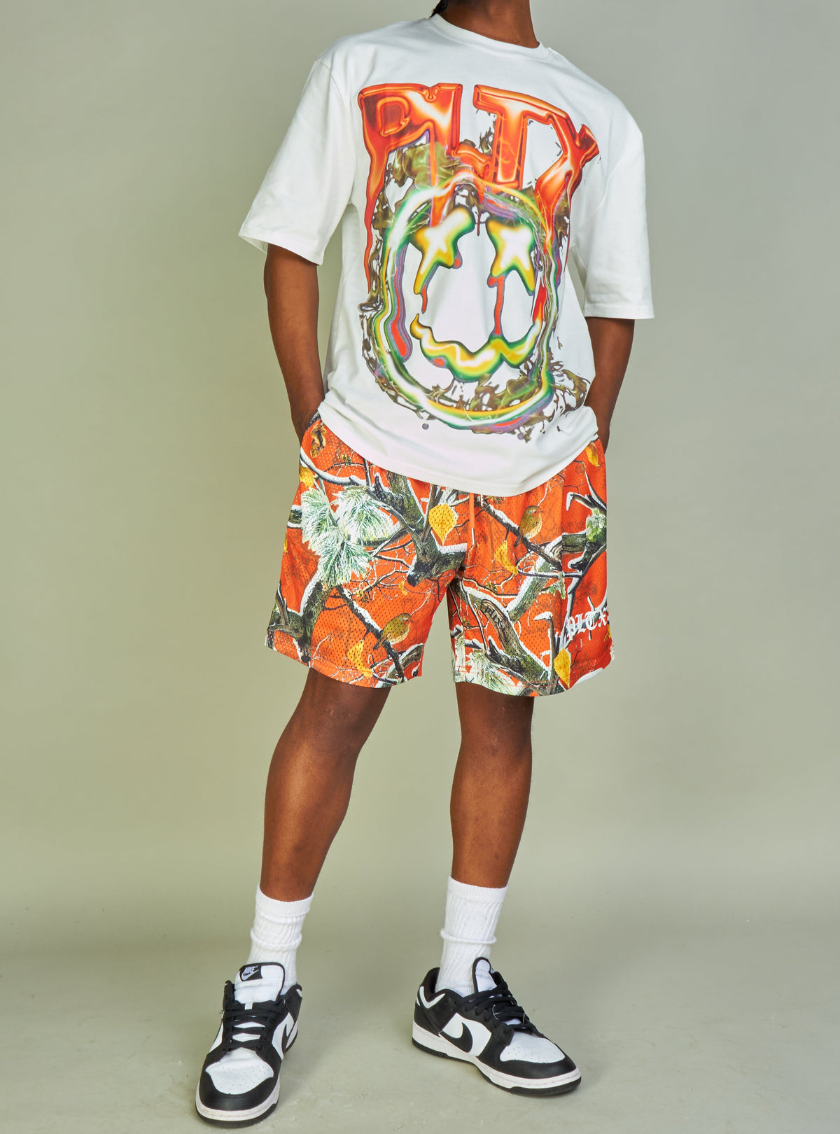 Politics T-Shirt - Mott - White and Orange - 905