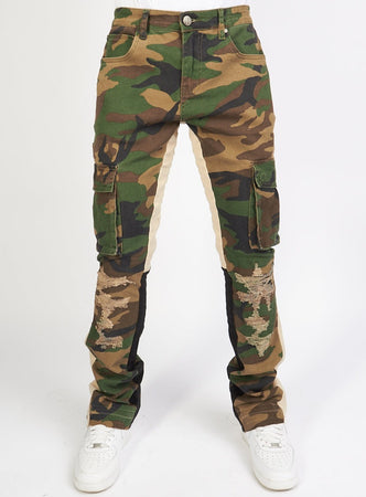 Reversible Pants With Camo Jacquard - Men - Ready-to-Wear