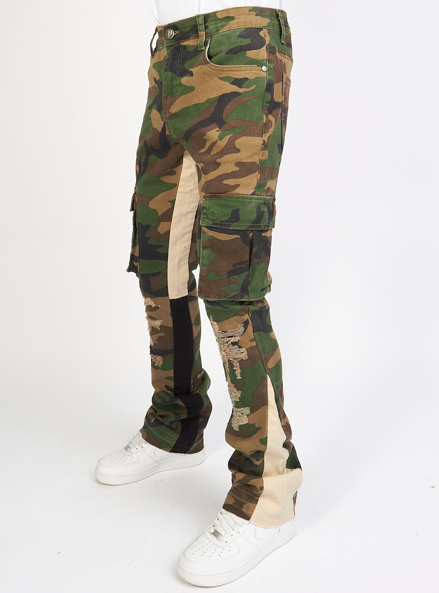 Reversible Pants With Camo Jacquard - Men - Ready-to-Wear