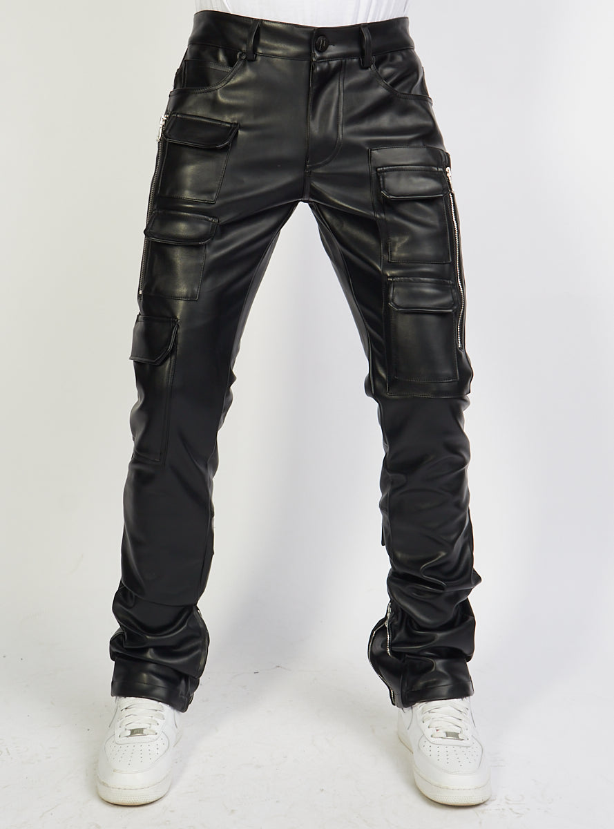 Politics Jeans - Murphy - PU Leather Black - 551