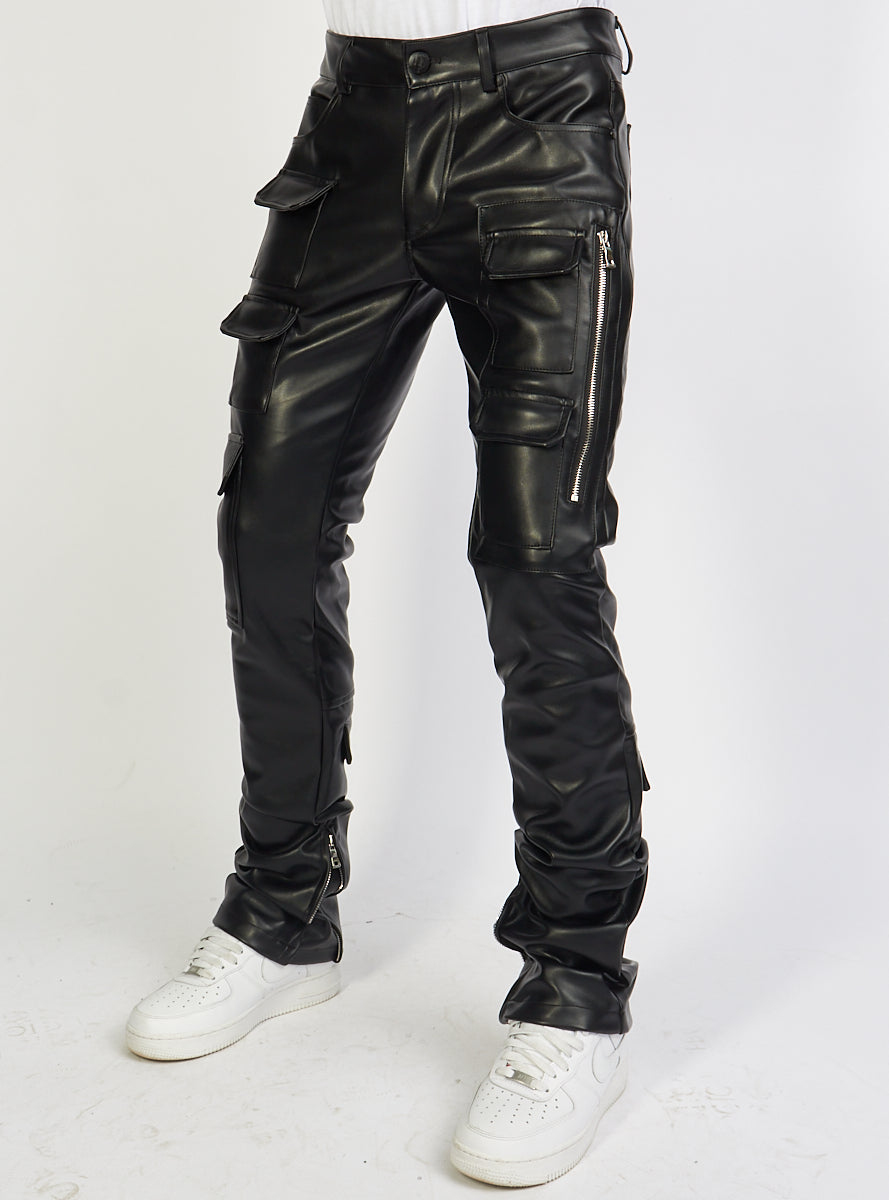 Politics Jeans - Murphy - PU Leather Black - 551