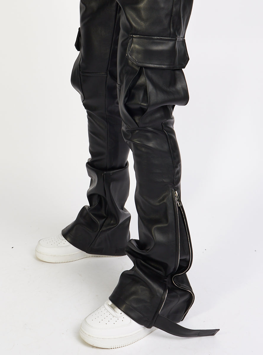 Politics Jeans - Barlow - Black PU Leather - 552 - Politics