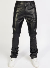 Politics Jeans - Barlow - Black PU Leather - 552 - Politics