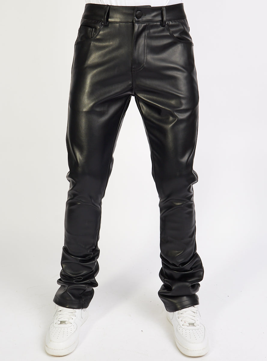 Politics Jeans - Barlow - Black PU Leather - 552