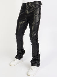 Politics Jeans - Barlow - Black PU Leather - 552 - Politics