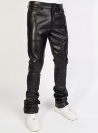 Politics Jeans - Barlow - Black PU Leather - 552 - Politics