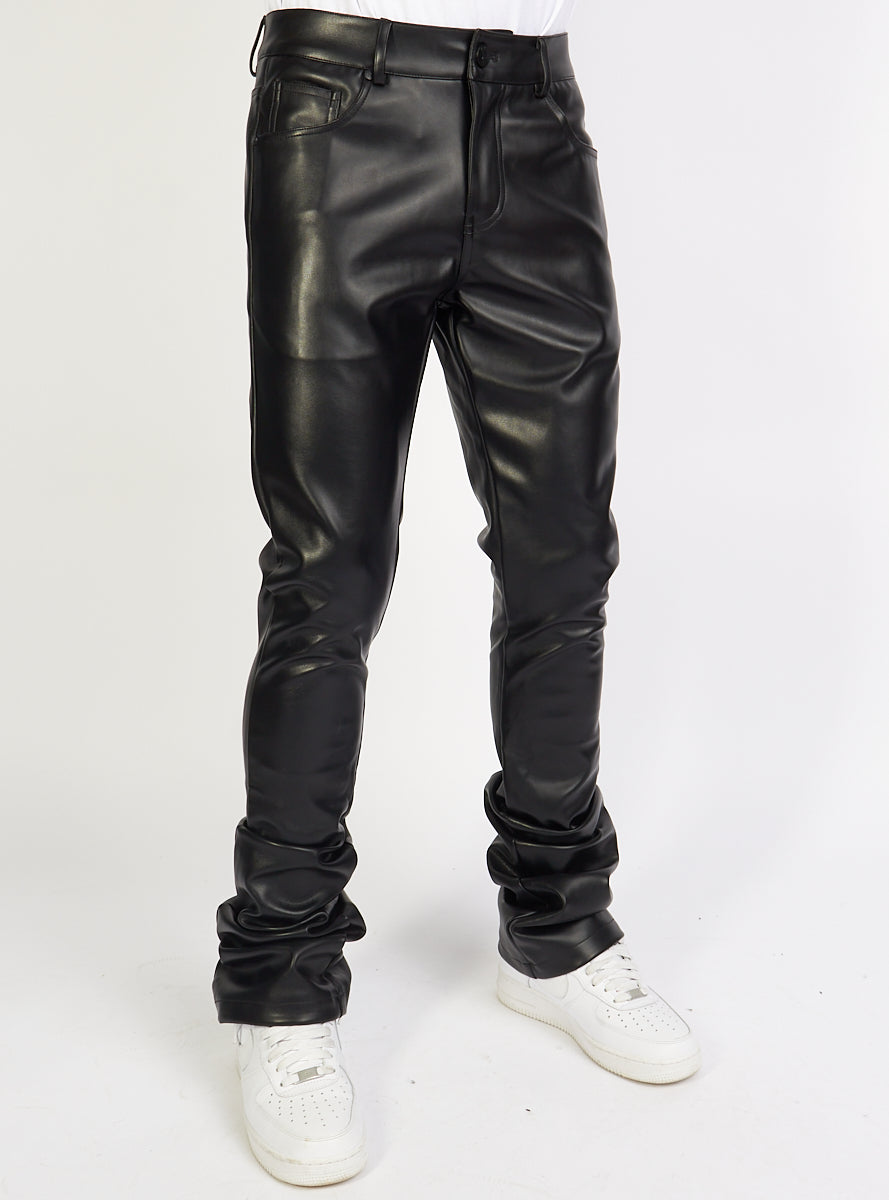 Politics Jeans - Barlow - Black PU Leather - 552